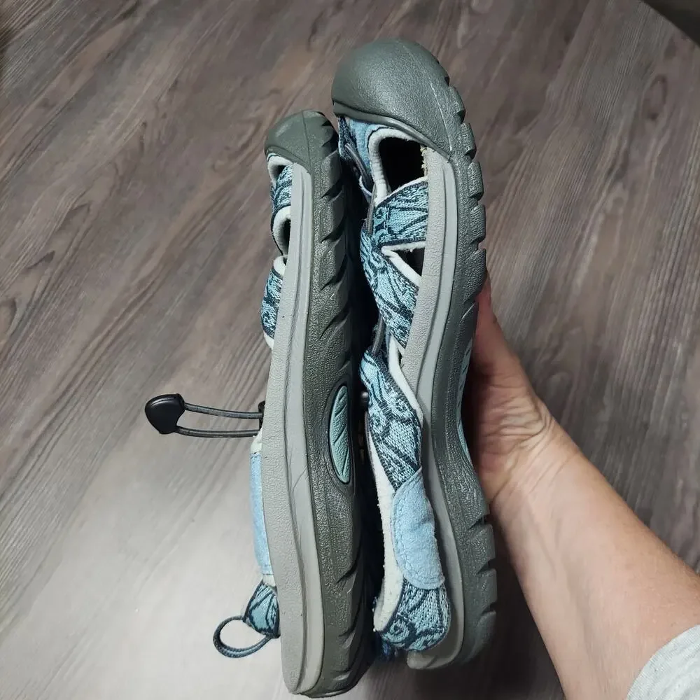 Keen Light Blue Waterproof Outdoor Sports Hiking Sandals w/Metatomical Footbed